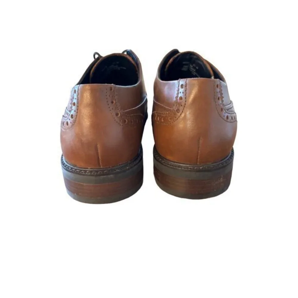 Cole Haan Grand Series Leather Wingtip Derby‎ Brown British Dress Shoes 11.5 M